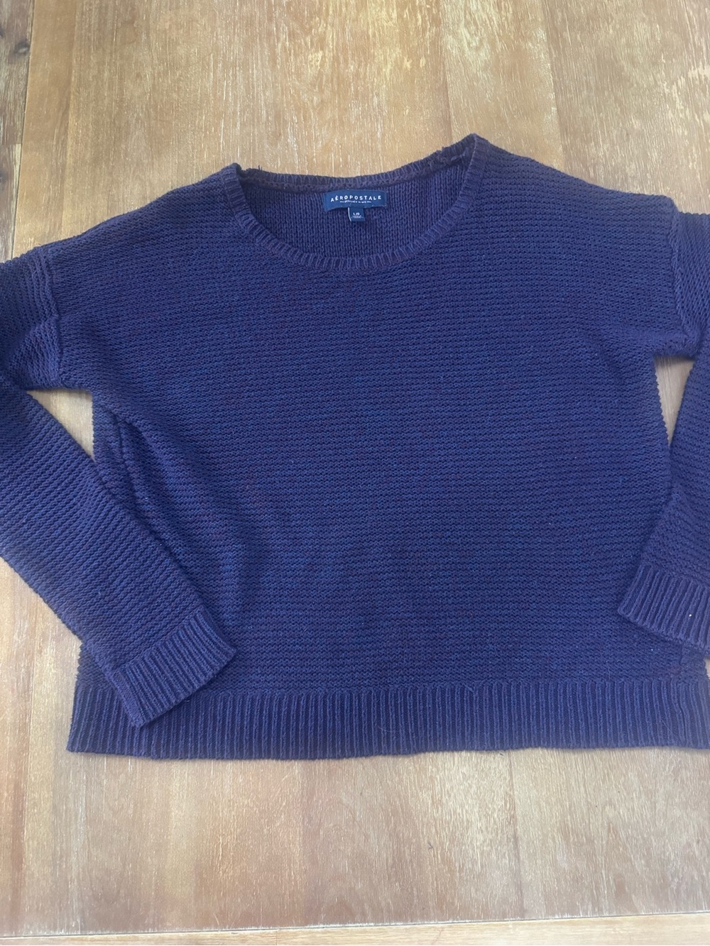 Aeropostale Women's Crewneck Sweater in Deep Plum